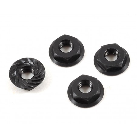 M4 Aluminum Serrated Nuts,...