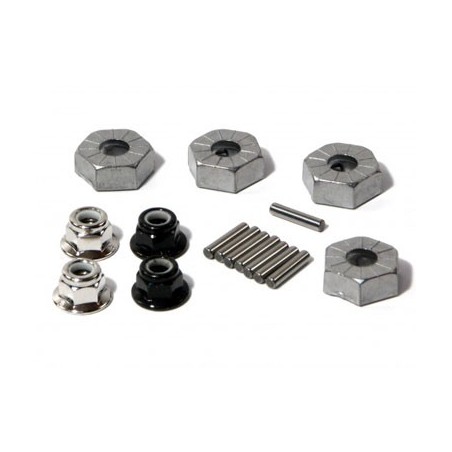 Hex Wheel Hub 14mm (Hõbe/4tk)