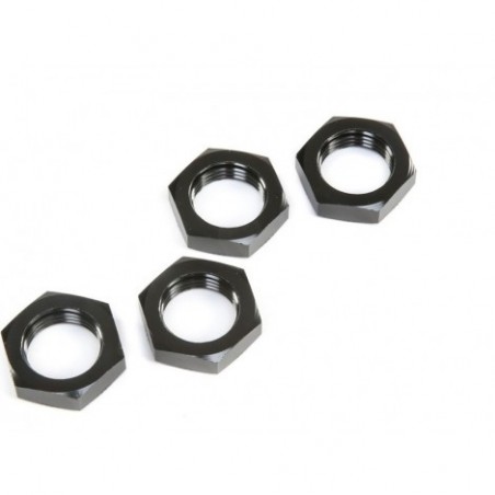 Losi Wheel Nuts, Black (4):...