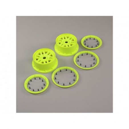 Losi Wheel & Beadlock Set,...