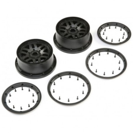 Losi Wheel & Beadlock Set,...