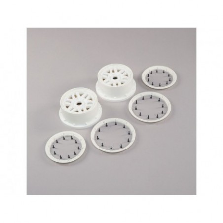 Losi Wheel & Beadlock Set,...