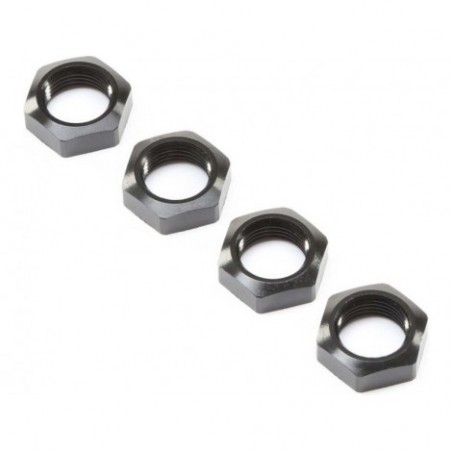 Losi Wheel Nuts, Black (4):...