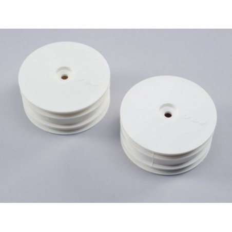 TLR Front Wheel, White (2):...