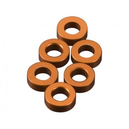 Axial Spacer 2x6mm Orange (6)