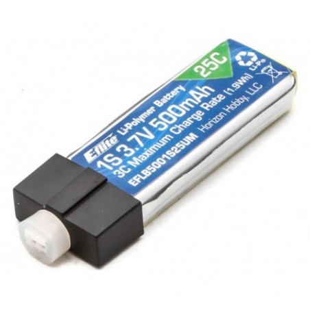 500mAh 1S 3.7V 25C LiPo...