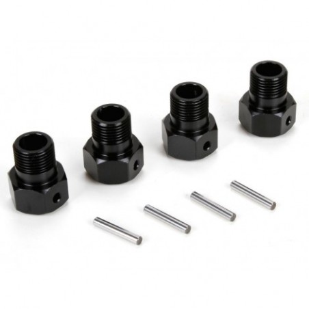 Wheel Hex Black & Pin (4):...